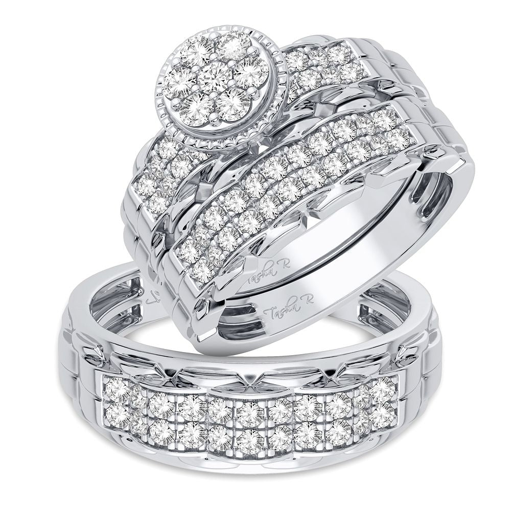 14K 1.00CT Diamond Trio Set