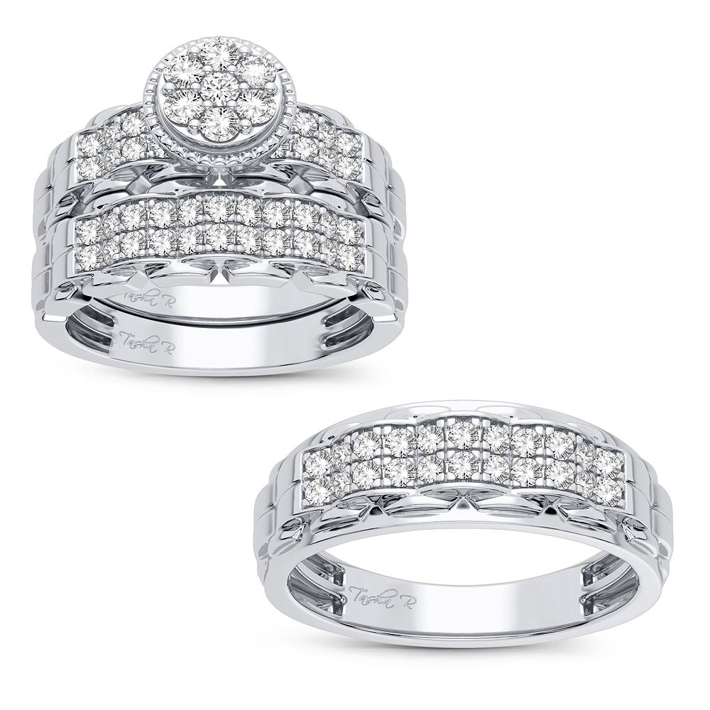 14K 1.00CT Diamond Trio Set