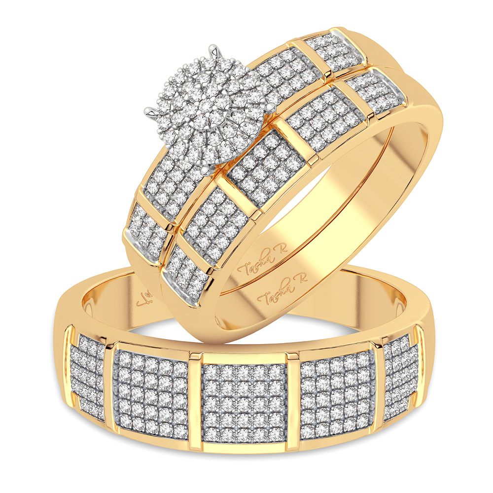 10K 0.50CT Diamond Trio Set