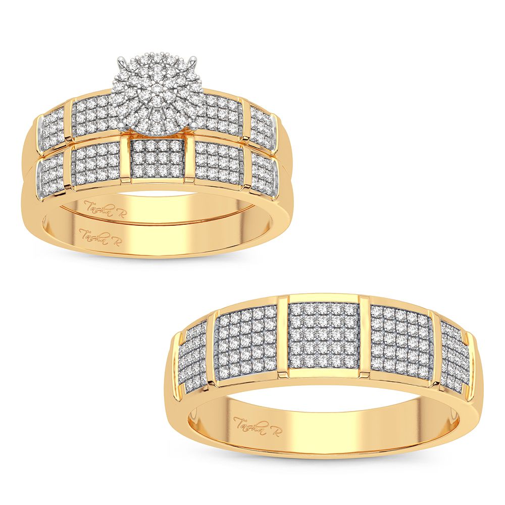 10K 0.50CT Diamond Trio Set