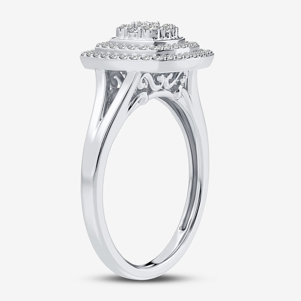 10K 0.28CT Diamond Ring