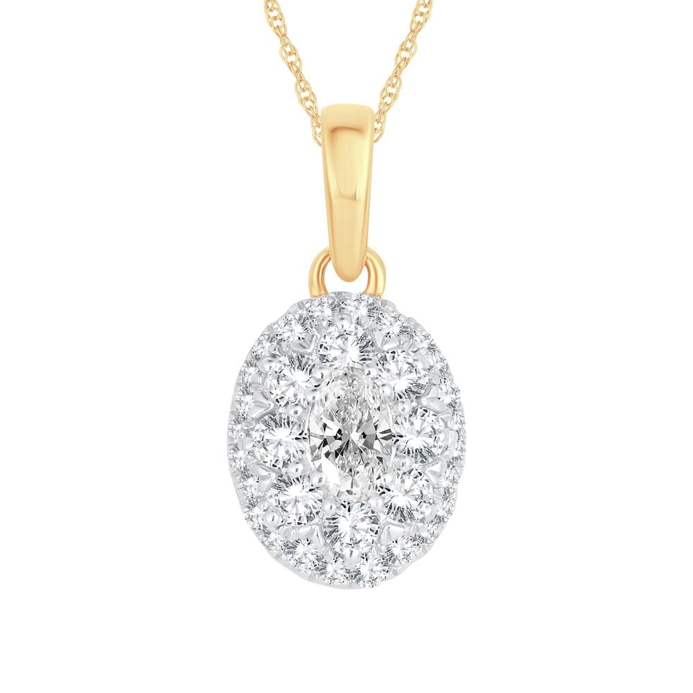 14K 0.50CT Diamond Pendants