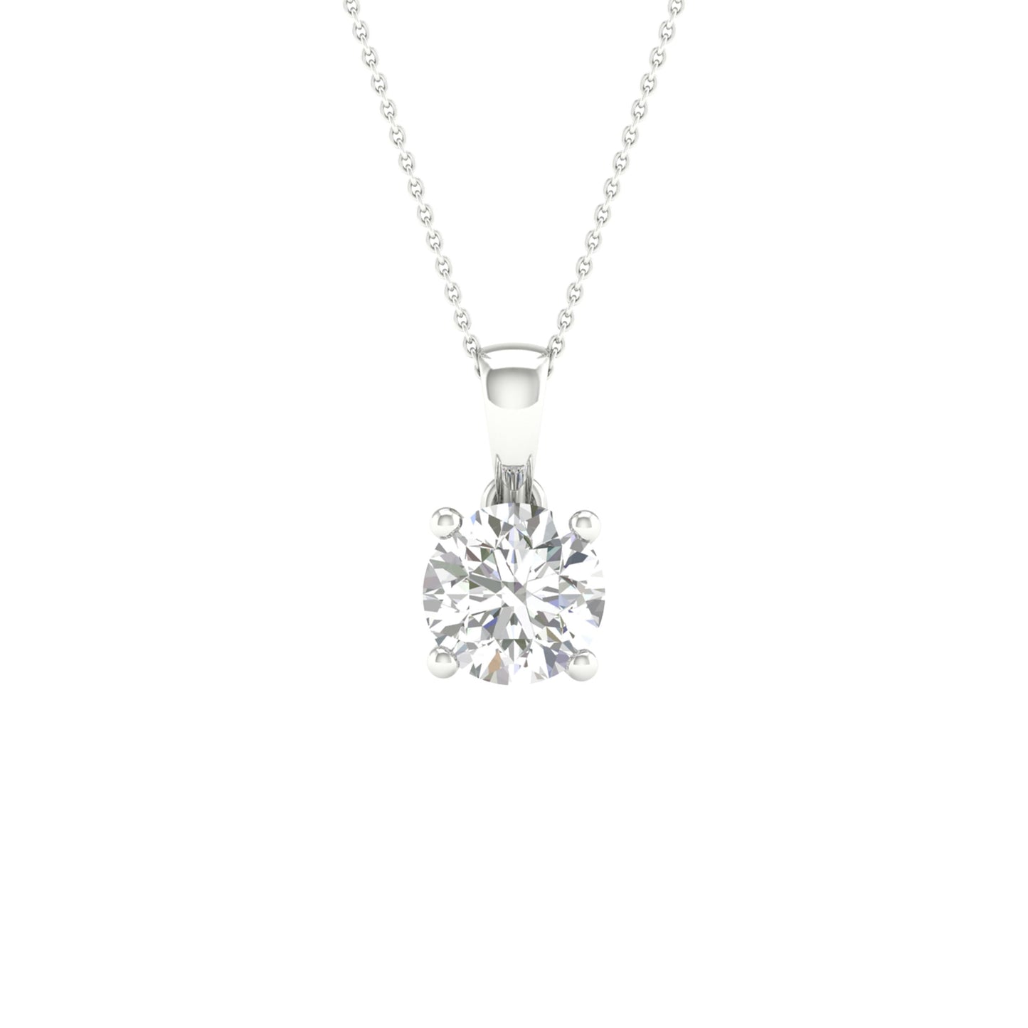 14K 0.50CT Certified Lab Grown Diamond Pendant ( Igi Certified )