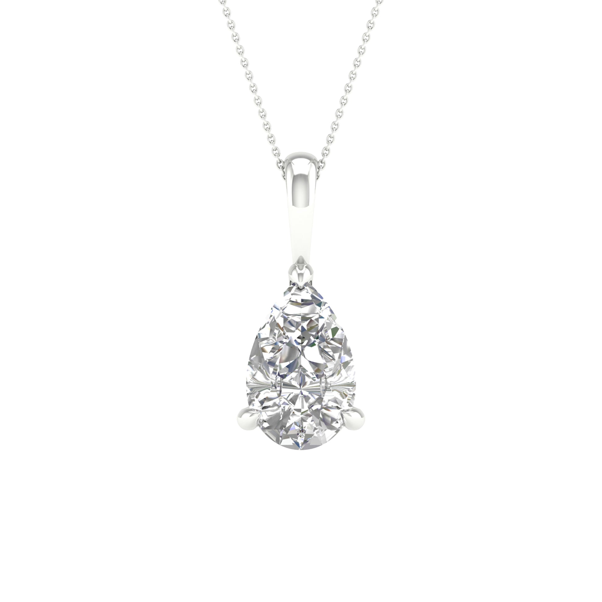 14K 1.00CT Certified Lab Grown Diamond Pendant ( Igi Certified )