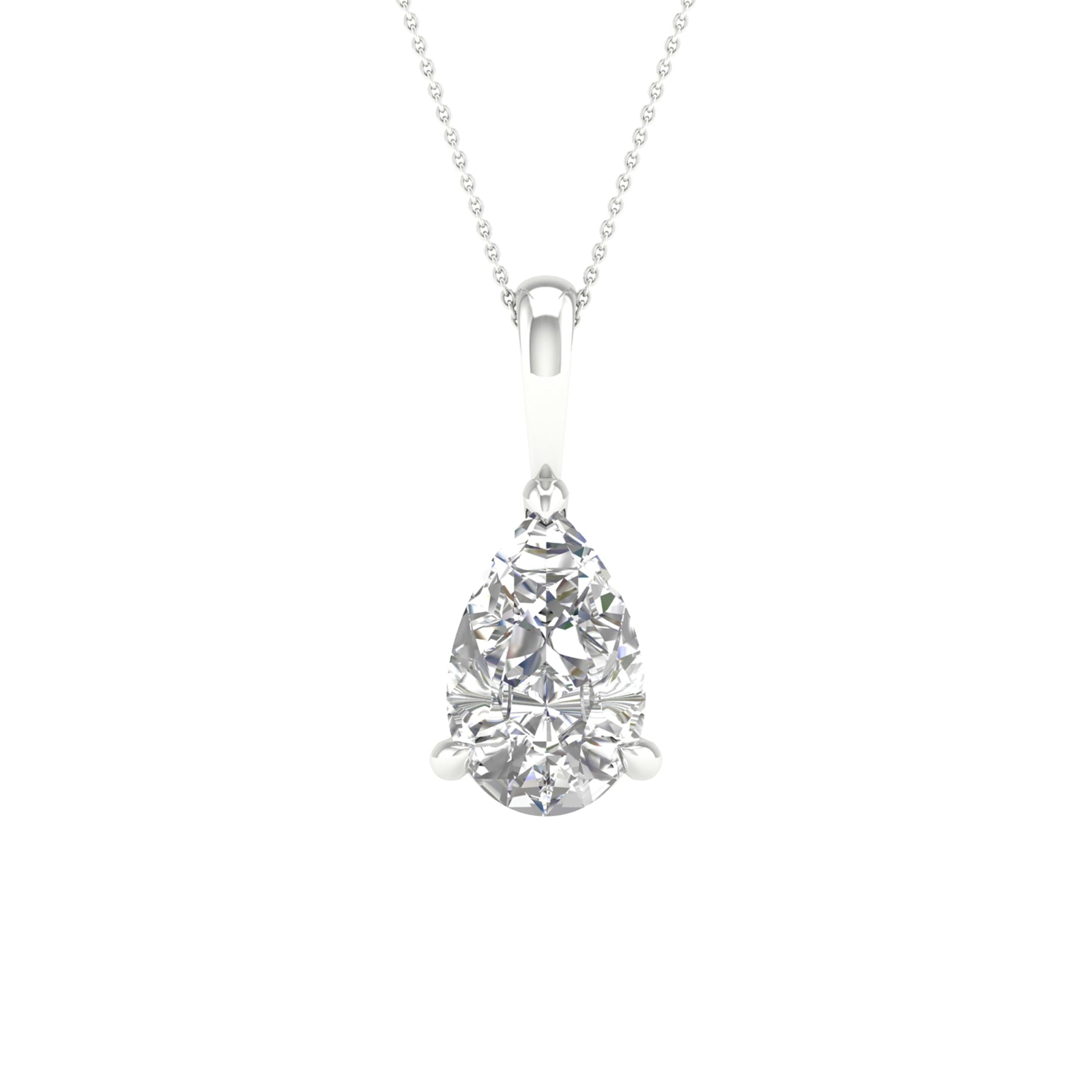14K 2.00CT Certified Lab Grown Diamond Pendant ( Igi Certified )