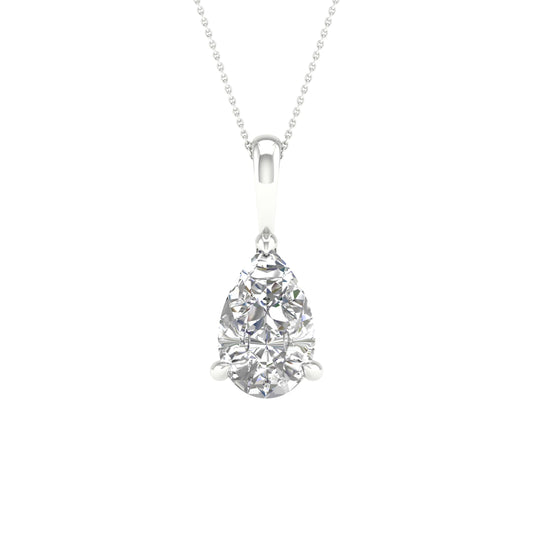 14K 2.00CT Certified Lab Grown Diamond Pendant ( Igi Certified )