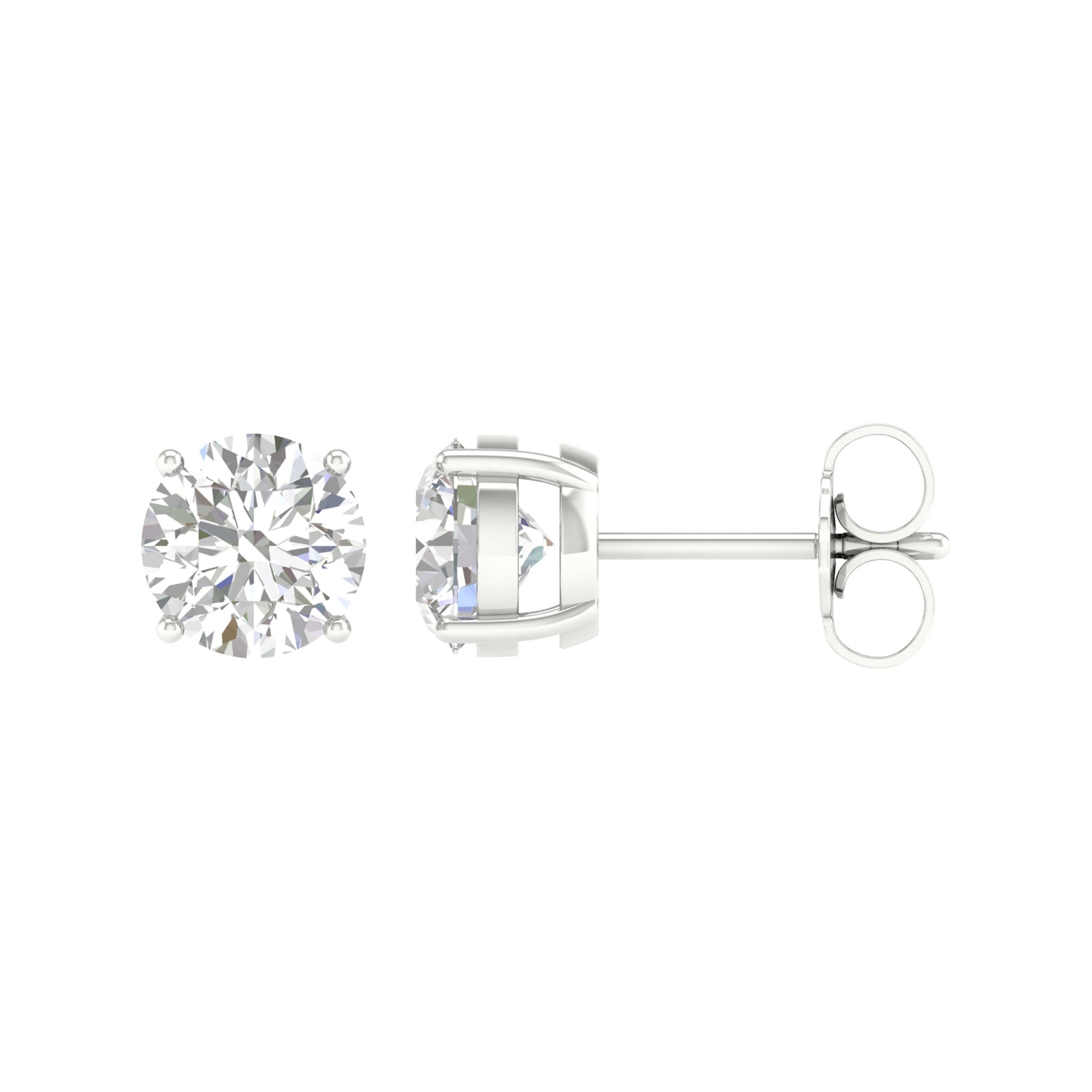 14K 2.00CT Certified Lab Grown Diamond Earrings ( Igi Certified )