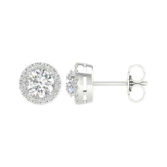 14K 1.16CT Certified Lab Grown Diamond Earrings ( Igi Certified )