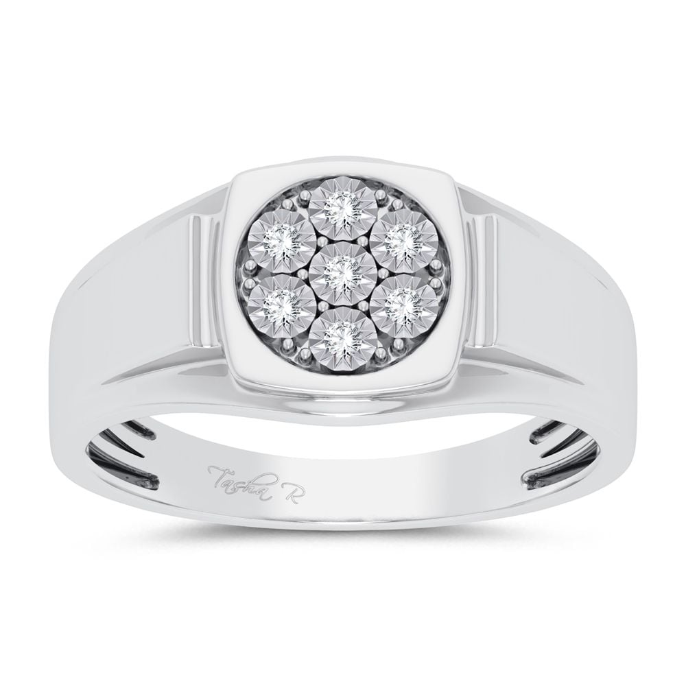 10K 0.13CT Diamond Mens Ring