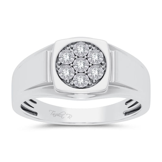 10K 0.13CT Diamond Mens Ring