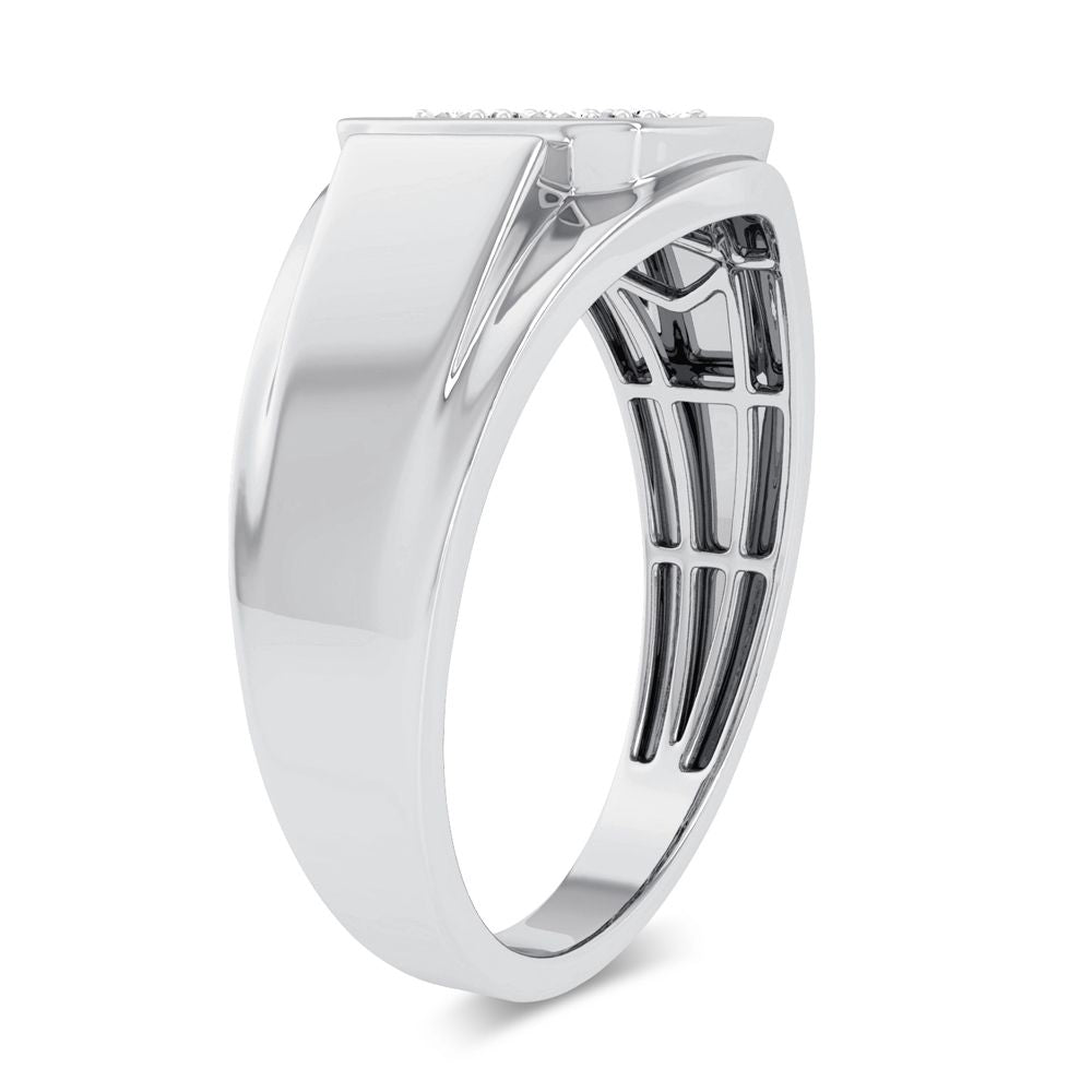 10K 0.13CT Diamond Mens Ring