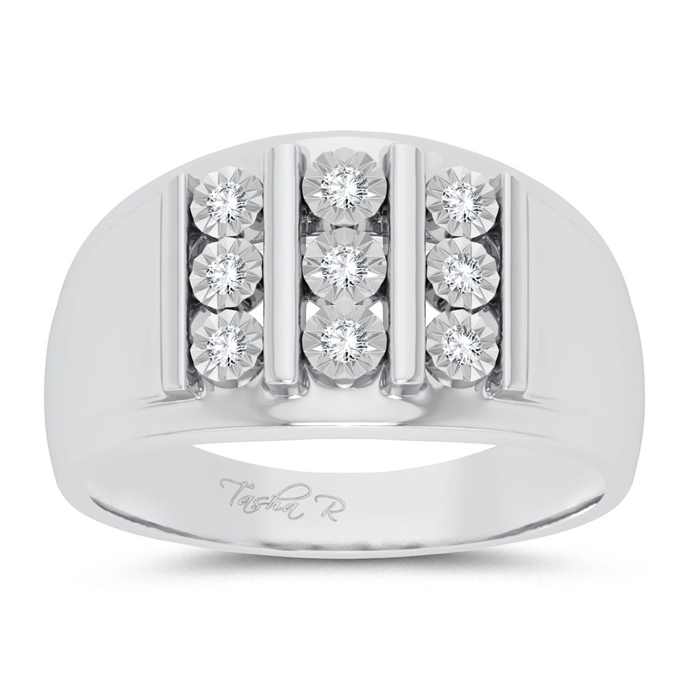 10K 0.20CT Diamond Mens Ring