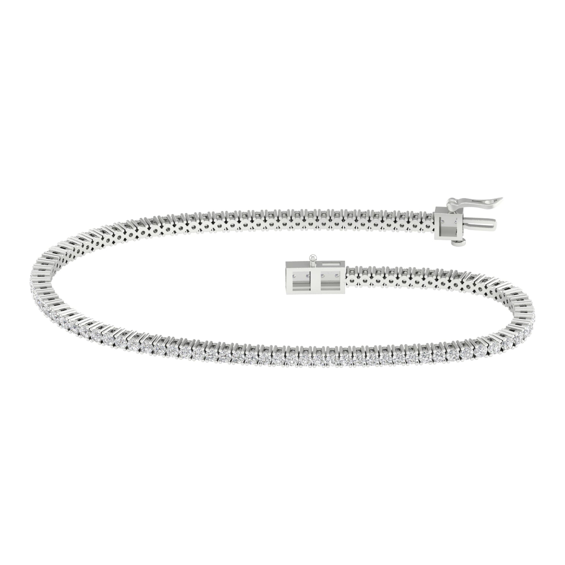 14K 2.00CT Certified Lab Grown Diamond Bracelet ( Igi Certified )