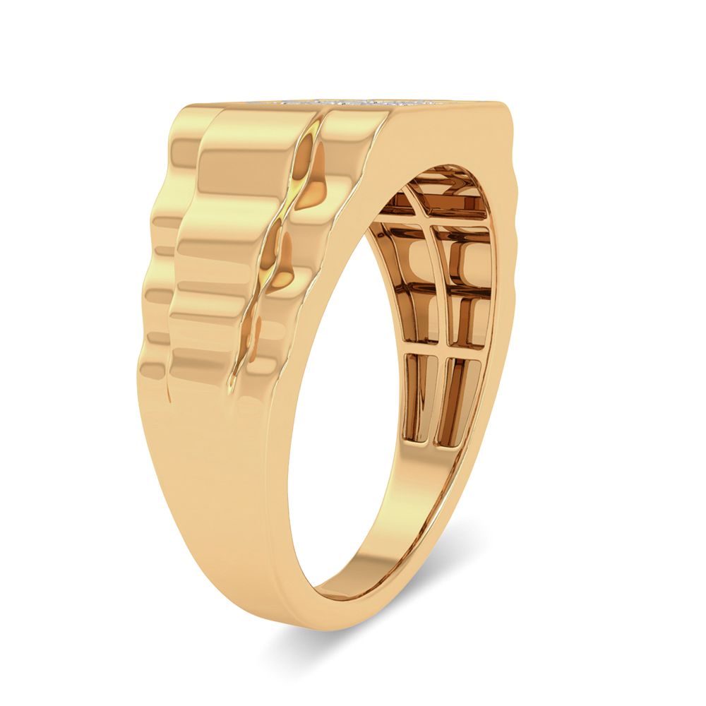 10K 0.16CT Diamond Mens Ring