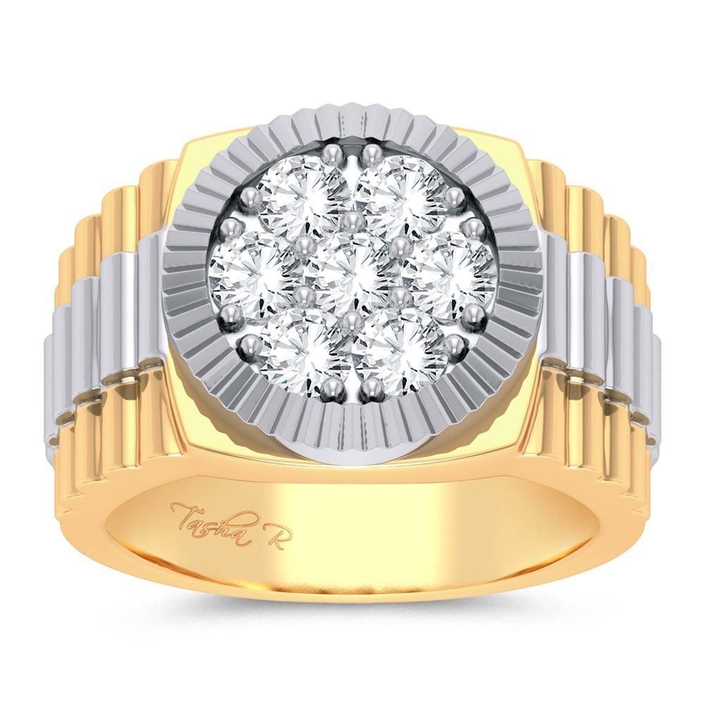 14K 1.50CT Diamond Mens Ring
