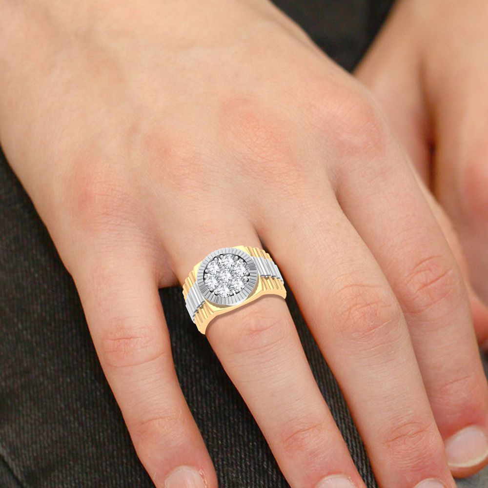 14K 1.50CT Diamond Mens Ring