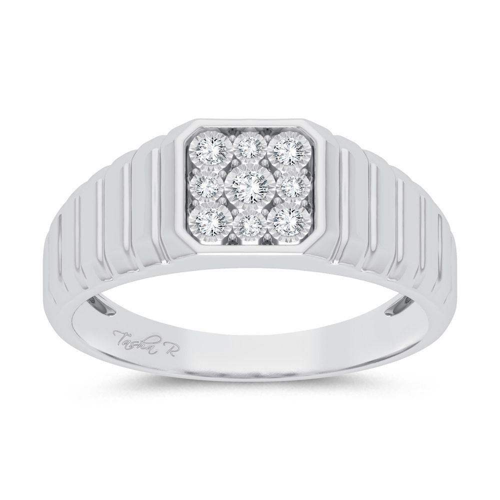10K 0.15CT Diamond Mens Ring
