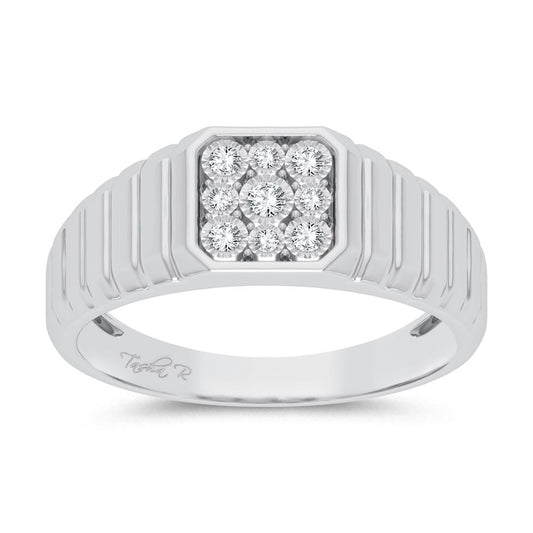 10K 0.15CT Diamond Mens Ring