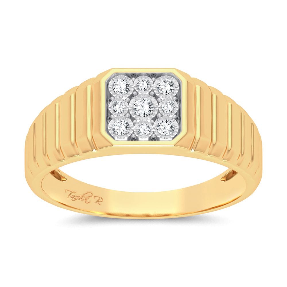 10K 0.15CT Diamond Mens Ring