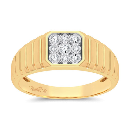 10K 0.15CT Diamond Mens Ring