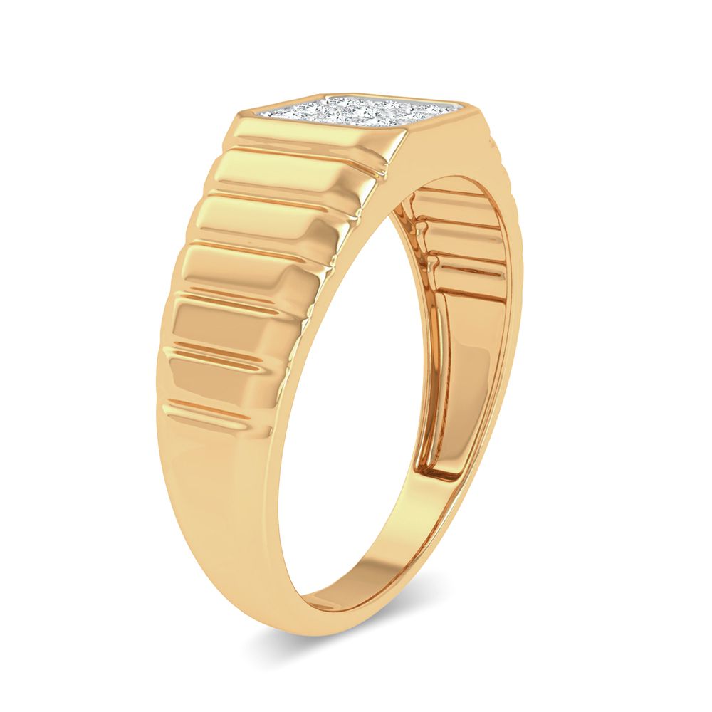 10K 0.15CT Diamond Mens Ring