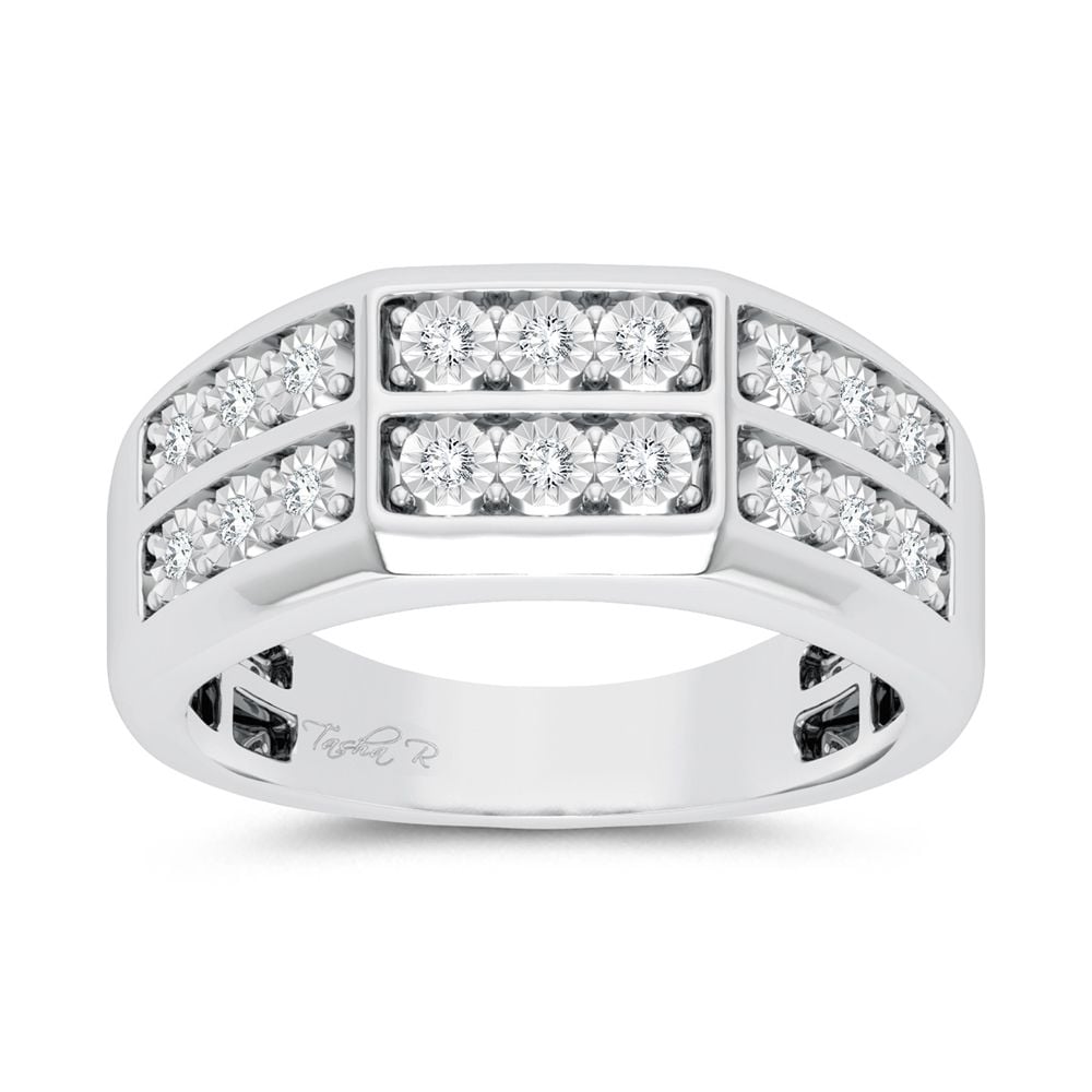 10K 0.20CT Diamond Mens Ring