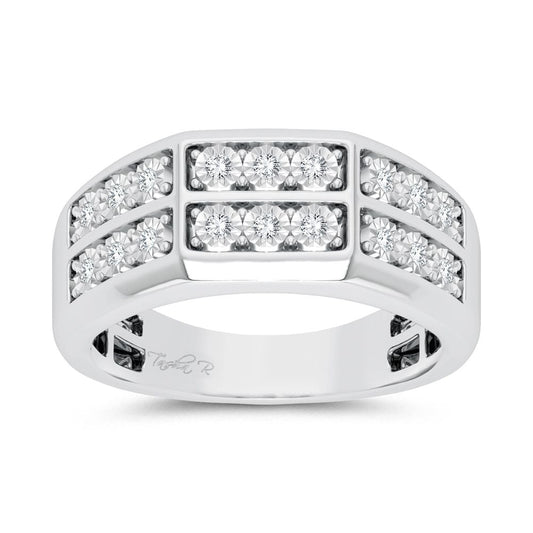 10K 0.20CT Diamond Mens Ring