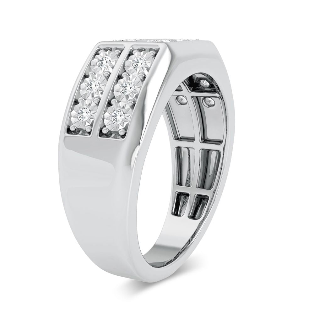 10K 0.20CT Diamond Mens Ring