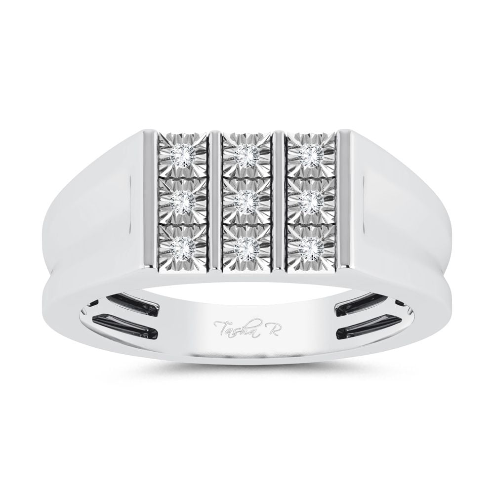 10K 0.15CT Diamond Mens Ring