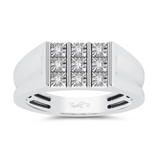 10K 0.15CT Diamond Mens Ring