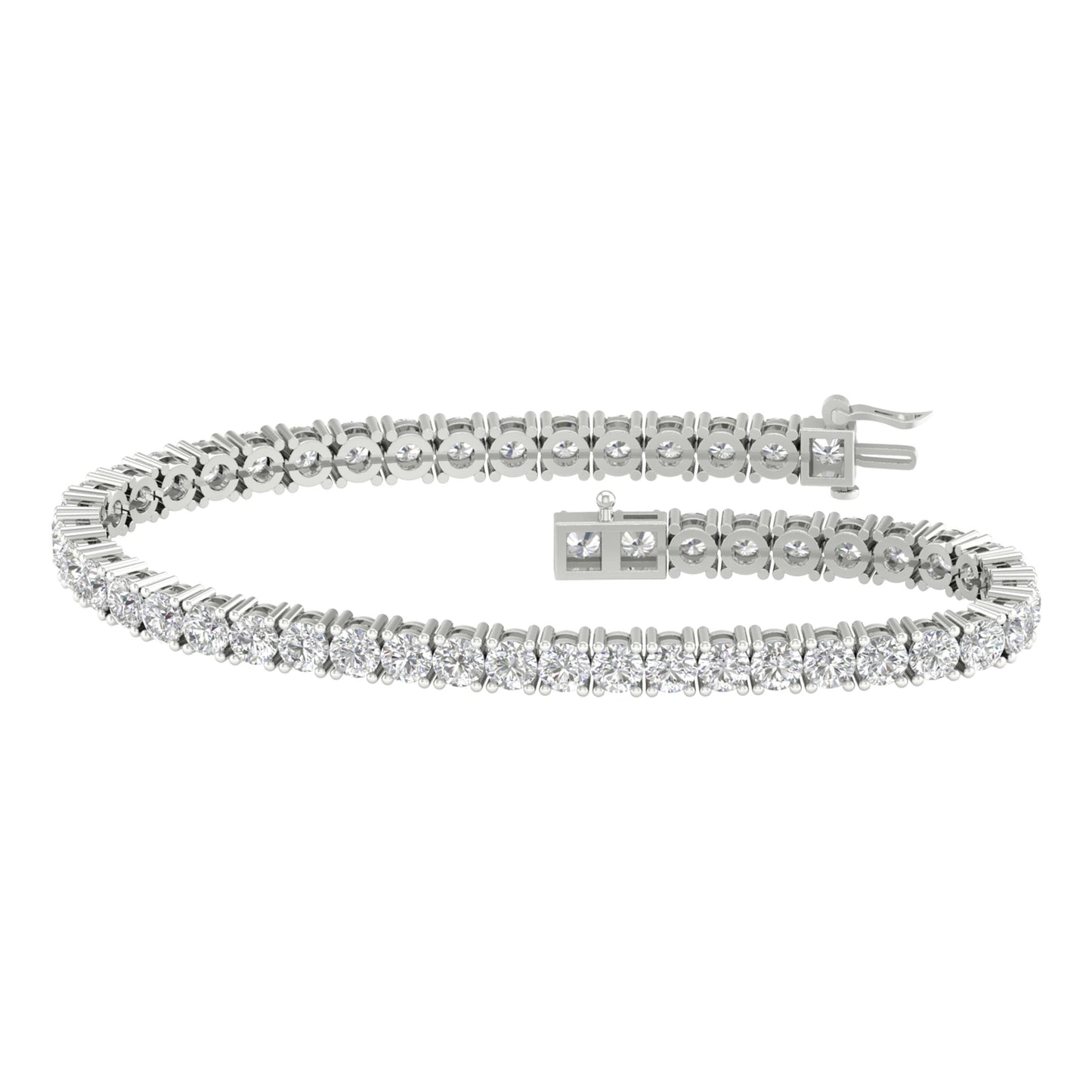 14K 10.00CT Lab Certified Lab Grown Diamond Bracelet ( Igi Certified )