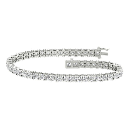 14K 10.00CT Lab Certified Lab Grown Diamond Bracelet ( Igi Certified )