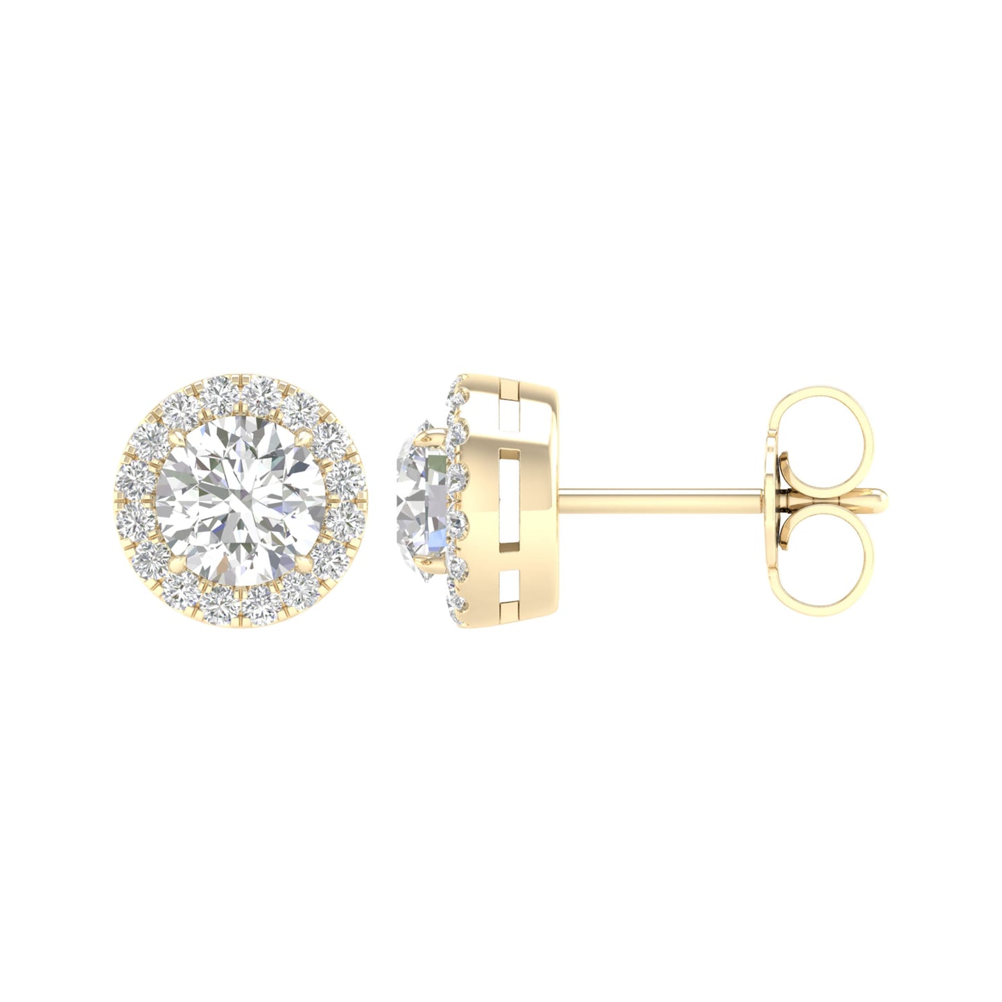 14K 1.16CT Certified Lab Grown Diamond Hoop Earrings ( Igi Certified )
