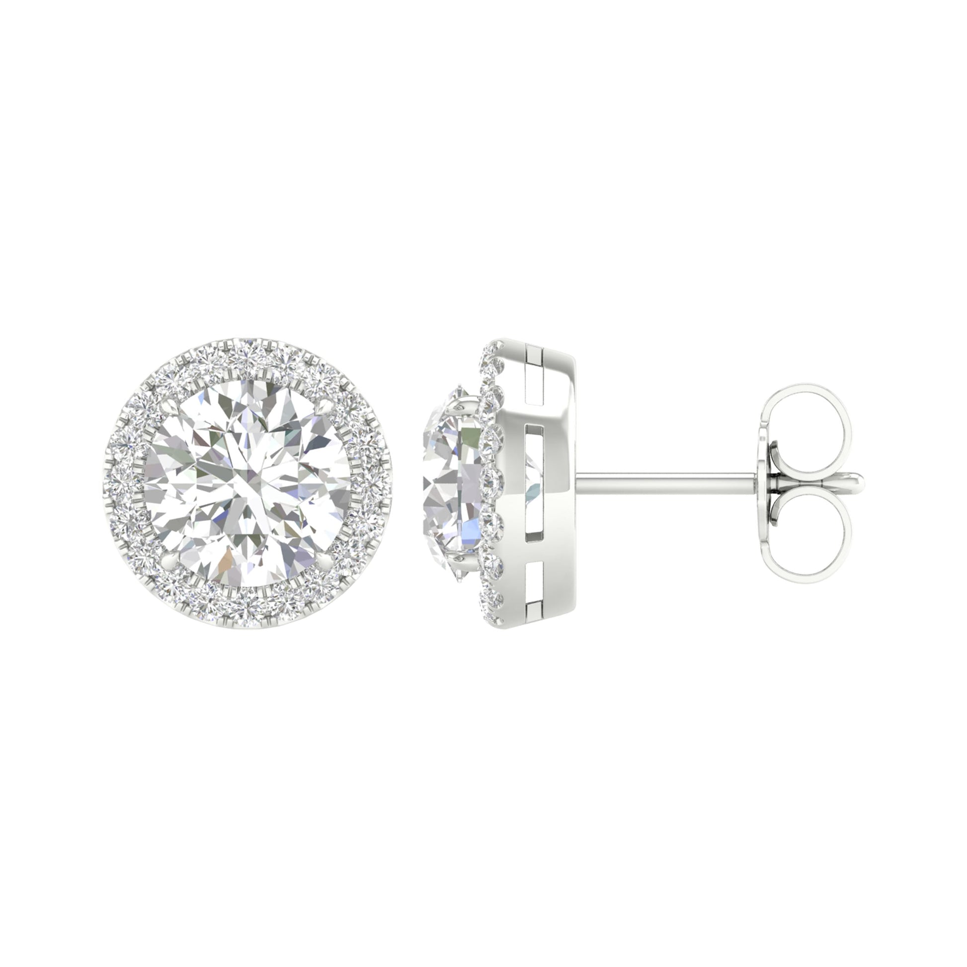 14K 3.25CT Certified Lab Grown Diamond Earrings ( Igi Certified )