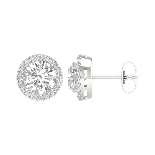 14K 3.25CT Certified Lab Grown Diamond Earrings ( Igi Certified )