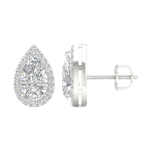 14K 3.25CT Certified Lab Grown Diamond Earrings ( Igi Certified )