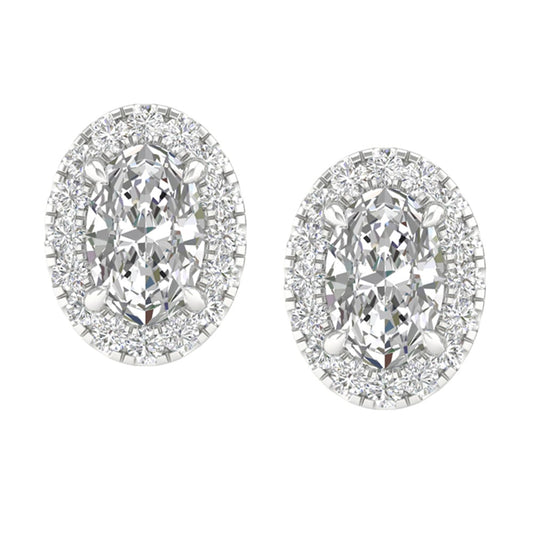 14K 1.15CT Certified Lab Grown Diamond Earrings ( Igi Certified )