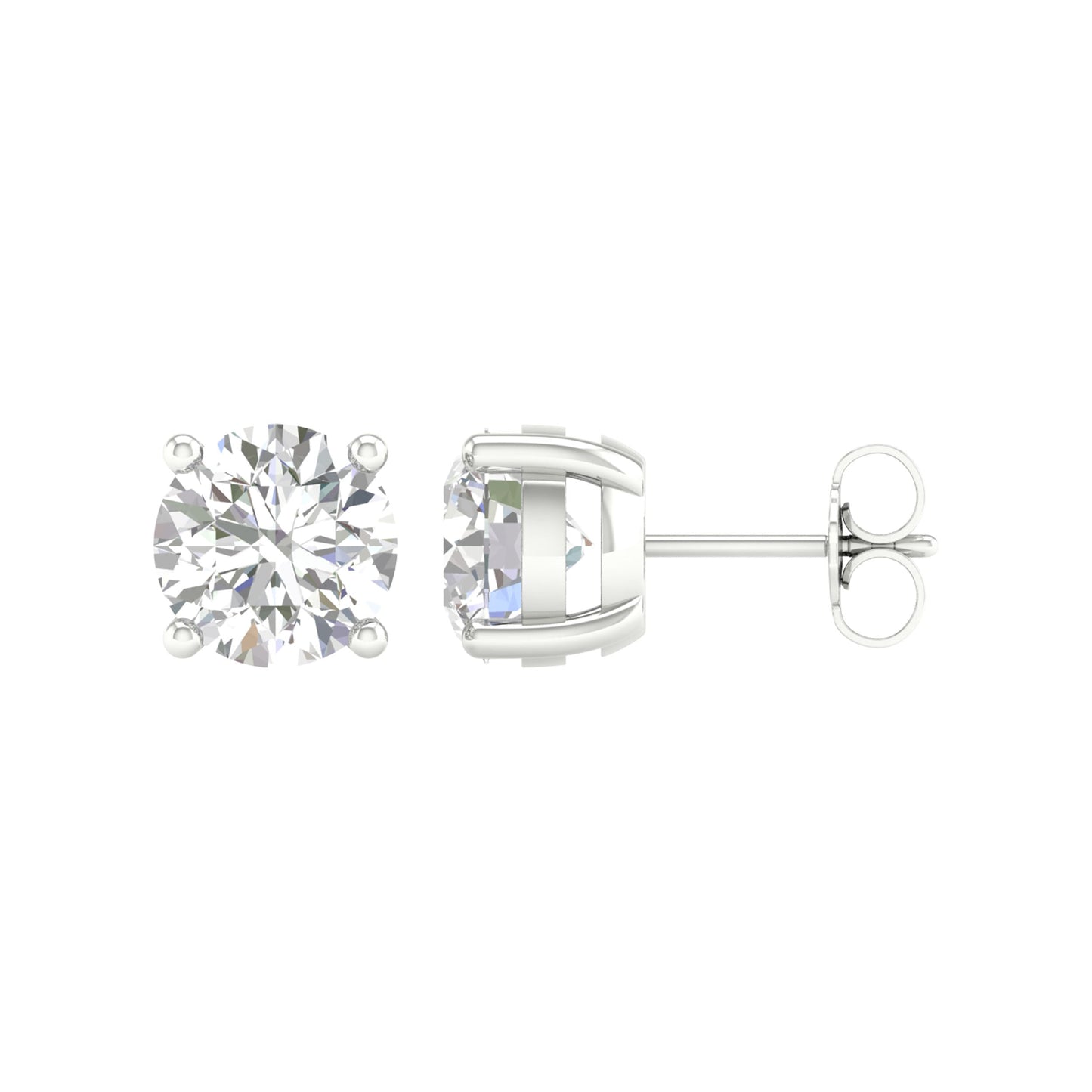 14K 4.00CT Certified Lab Grown Diamond Earrings ( Igi Certified )