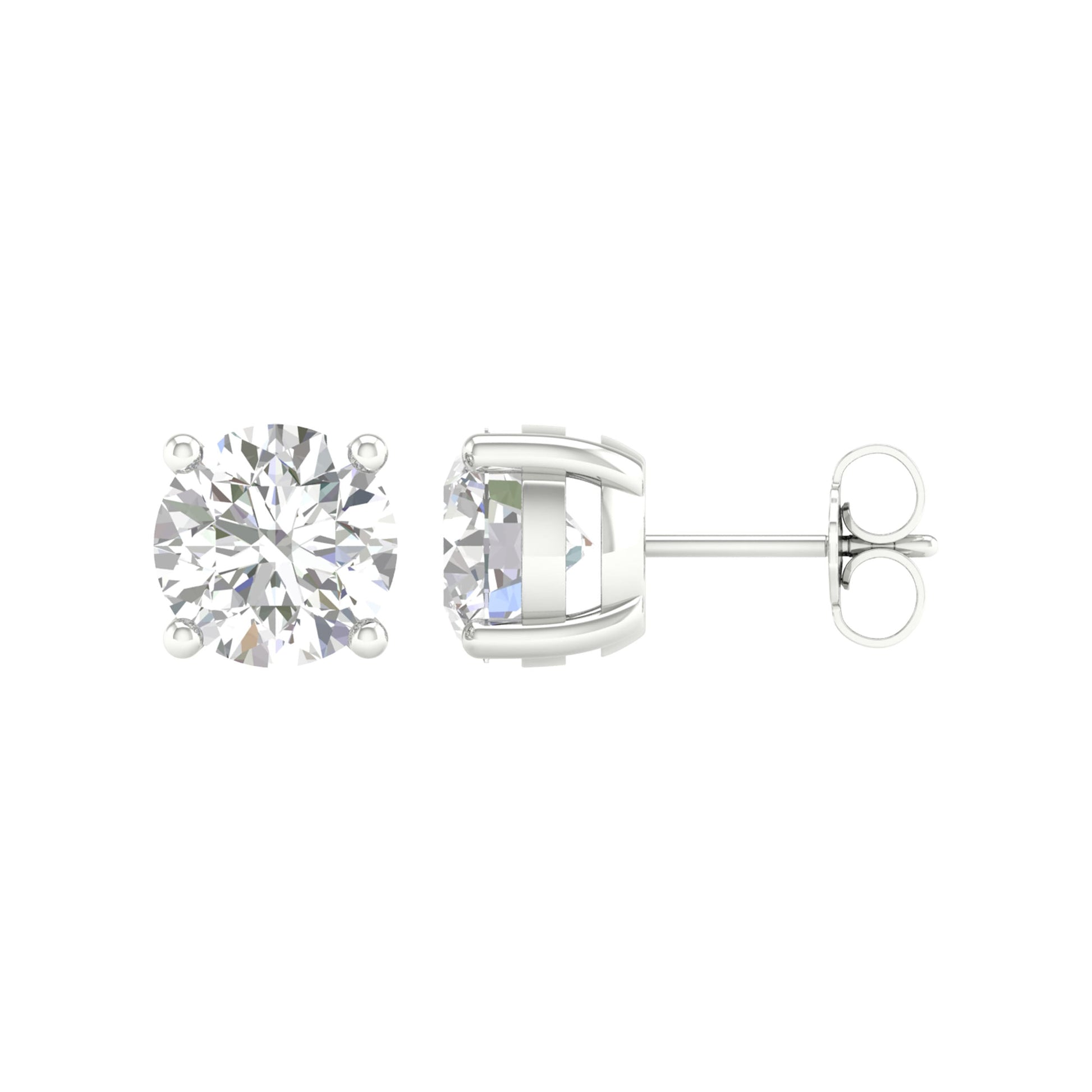 14K 4.00CT Certified Lab Grown Diamond Earrings ( Igi Certified )