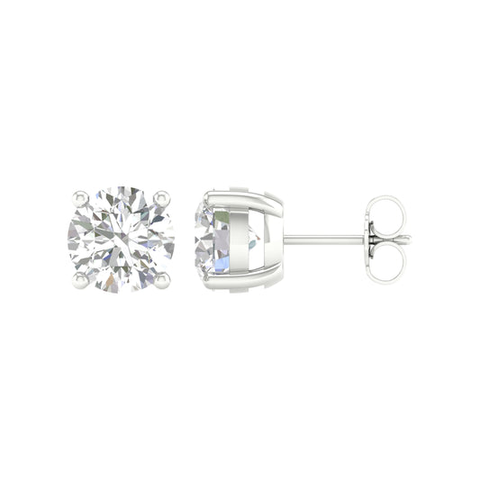 14K 4.00CT Certified Lab Grown Diamond Earrings ( Igi Certified )