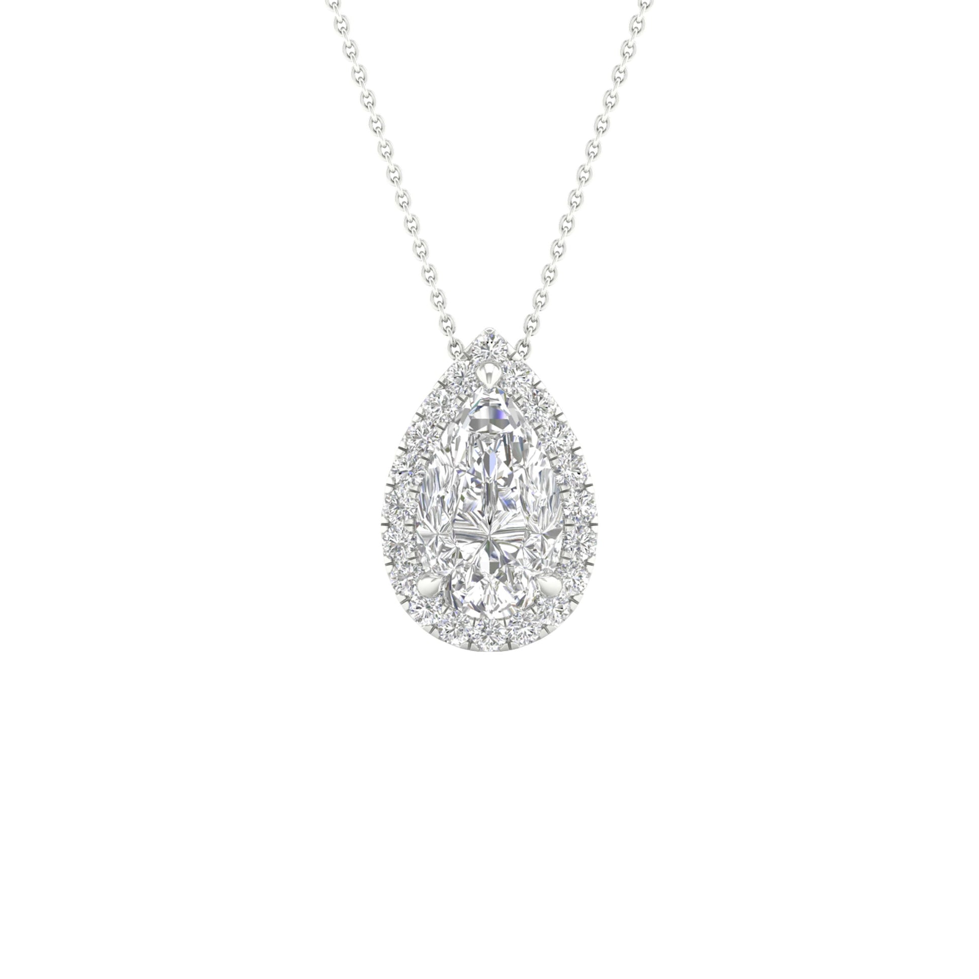 14K 1.15CT Certified Lab Grown Diamond Pendant ( Igi Certified )