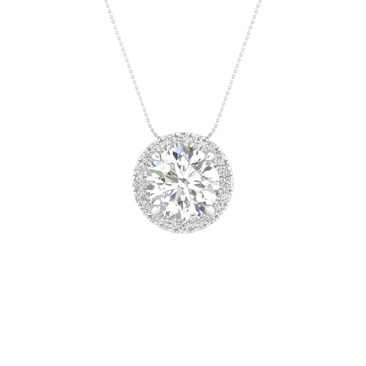 14K 1.62CT Certified Lab Grown Diamond Pendant ( Igi Certified )