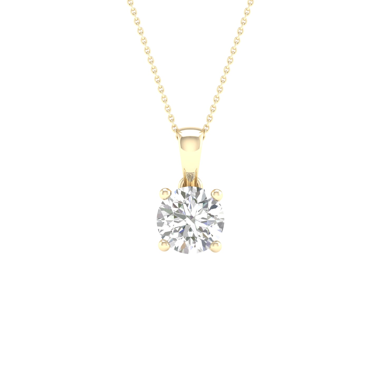 14K 0.50CT Certified Lab Grown Diamond Pendant ( Igi Certified )