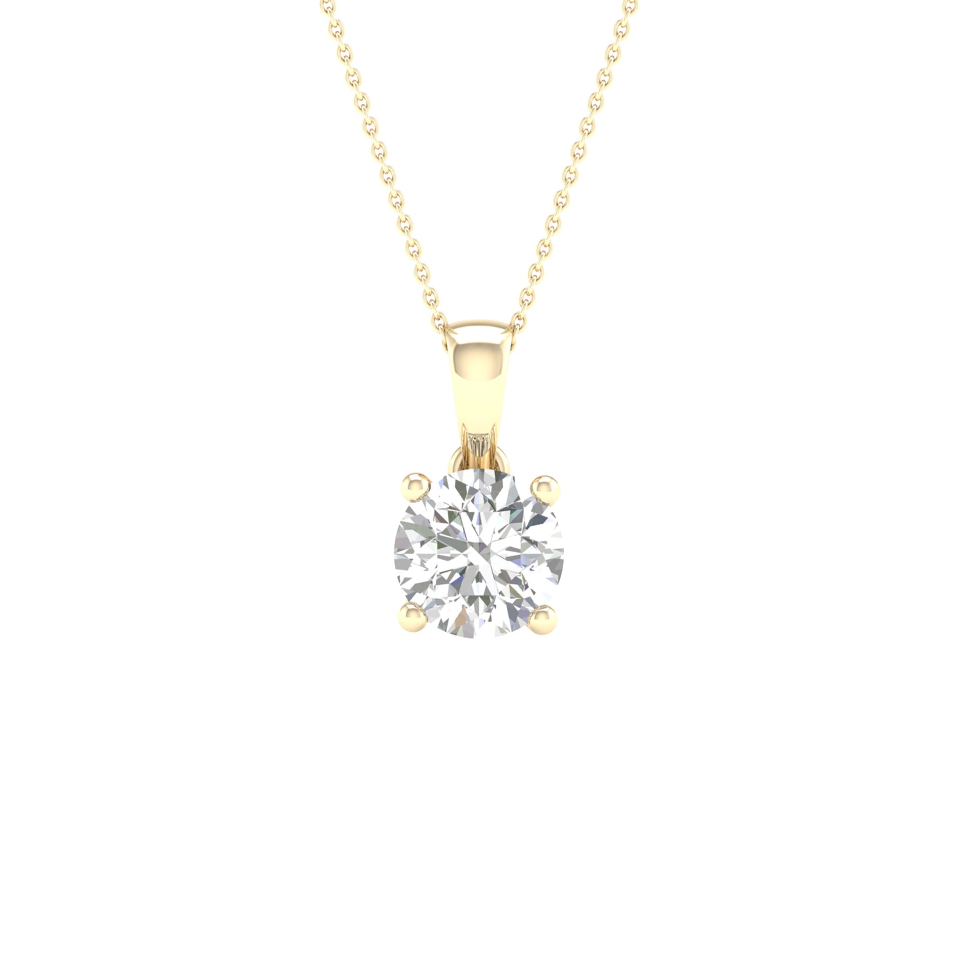 14K 0.50CT Certified Lab Grown Diamond Pendant ( Igi Certified )