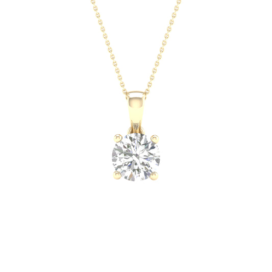 14K 0.50CT Certified Lab Grown Diamond Pendant ( Igi Certified )