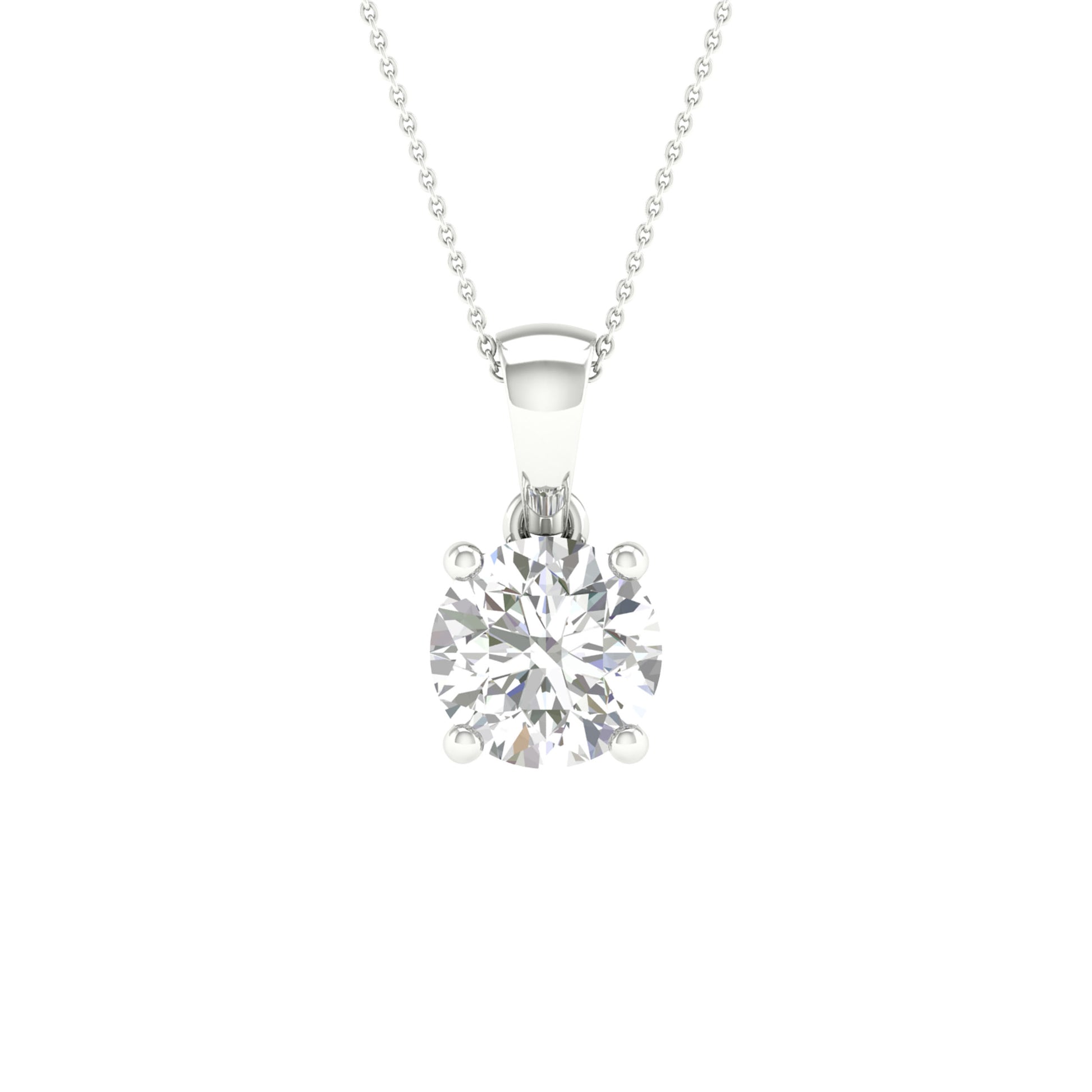 14K 2.00CT Certified Lab Grown Diamond Pendant ( Igi Certified )