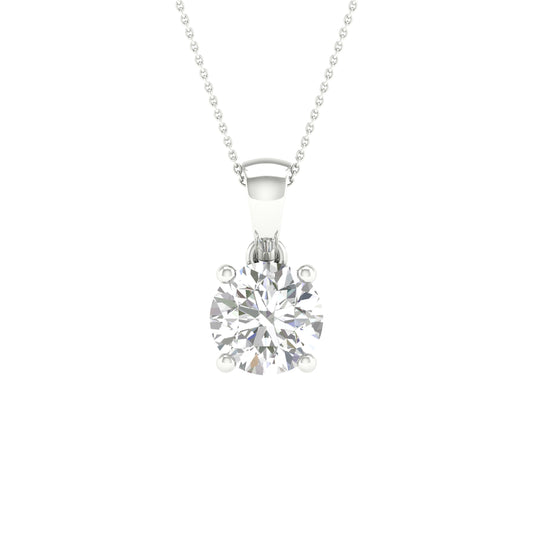 14K 2.00CT Certified Lab Grown Diamond Pendant ( Igi Certified )