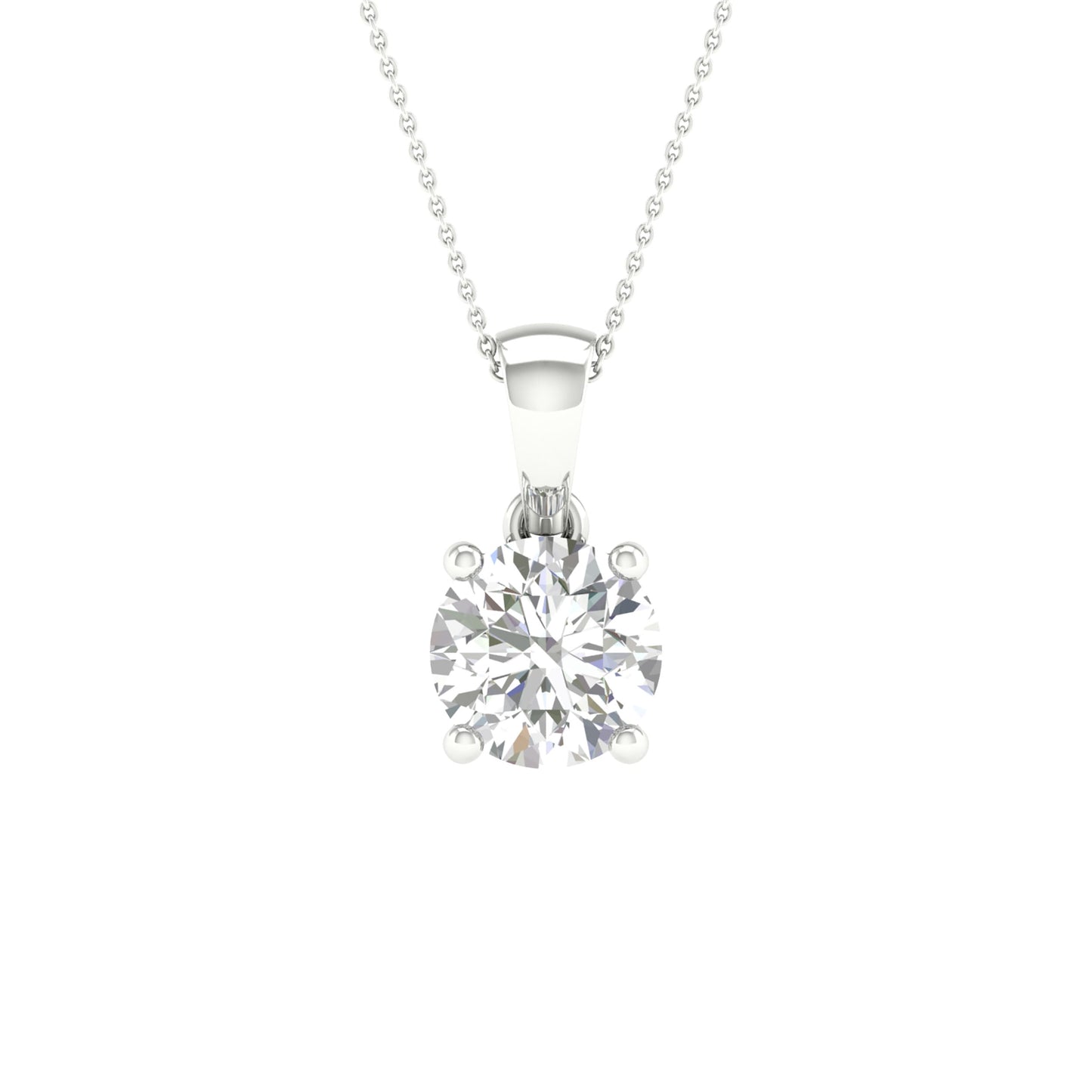 10K 1.00CT Certified Lab Grown Diamond Pendant