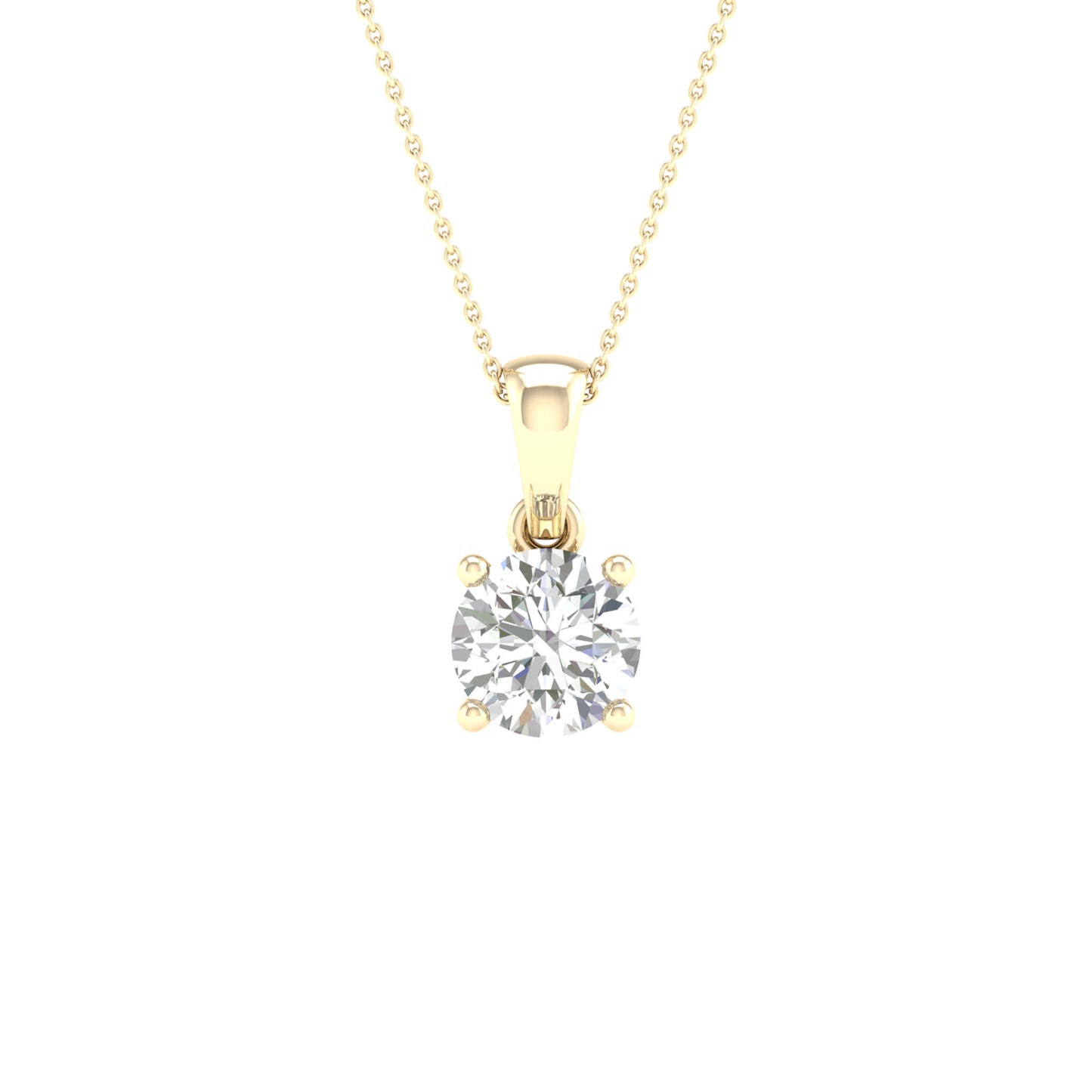 14K 1.00CT Certified Lab Grown Diamond Pendant ( Igi Certified )