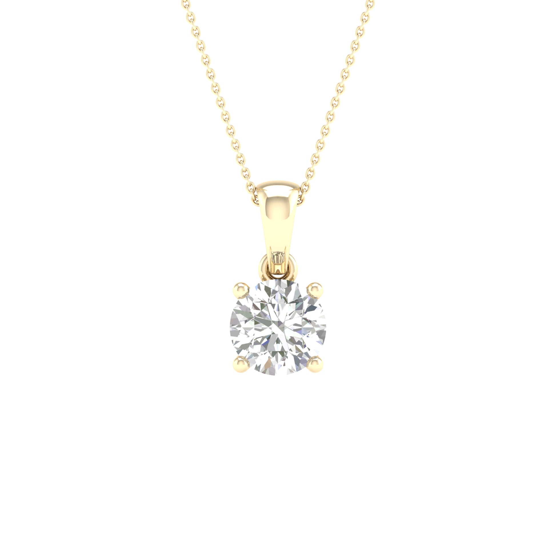 14K 1.00CT Certified Lab Grown Diamond Pendant ( Igi Certified )